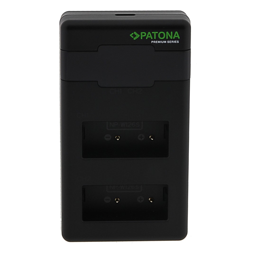 PATONA - Gyors töltő Dual Fuji NP-W126 + USB-C kábel 0,6 m