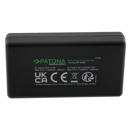 PATONA - Intelligens töltő Dual Fuji NP-W235 + kábel USB-C 0,6m