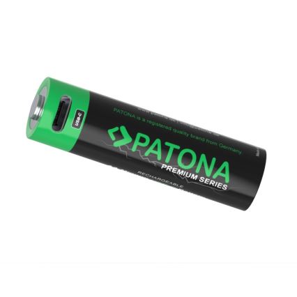 PATONA - KÉSZLET 4x Akkumulátor AA/LR6 Li-Pol 2000mAh 1,5Vs -val USB-C töltő