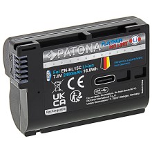 PATONA – Nikon EN-EL15C Akkumulátor, 2400 mAh Li-Ion Platinum USB-C