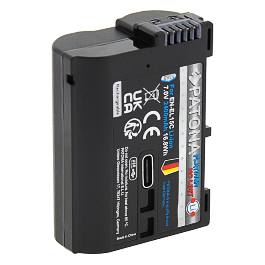 PATONA - Nikon EN-EL15C akkumulátor 2600 mAh Li-ion Platinum USB-C