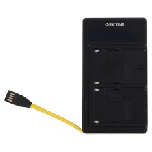 PATONA - Töltő Dual Sony NP-F970/F960/F950 USB
