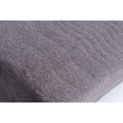 PAUL kárpitozott, kihúzható háromszemélyes kanapé karfával — szürke, mindennapi alváshoz alkalmas