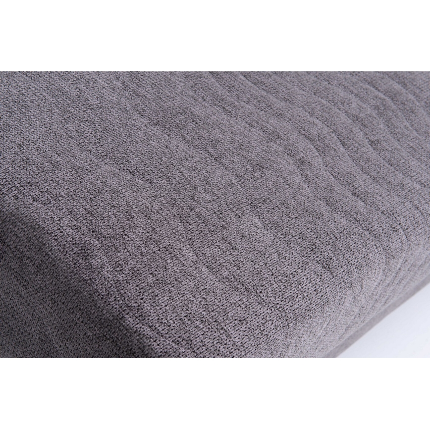 PAUL kárpitozott, kihúzható háromszemélyes kanapé karfával — szürke, mindennapi alváshoz alkalmas