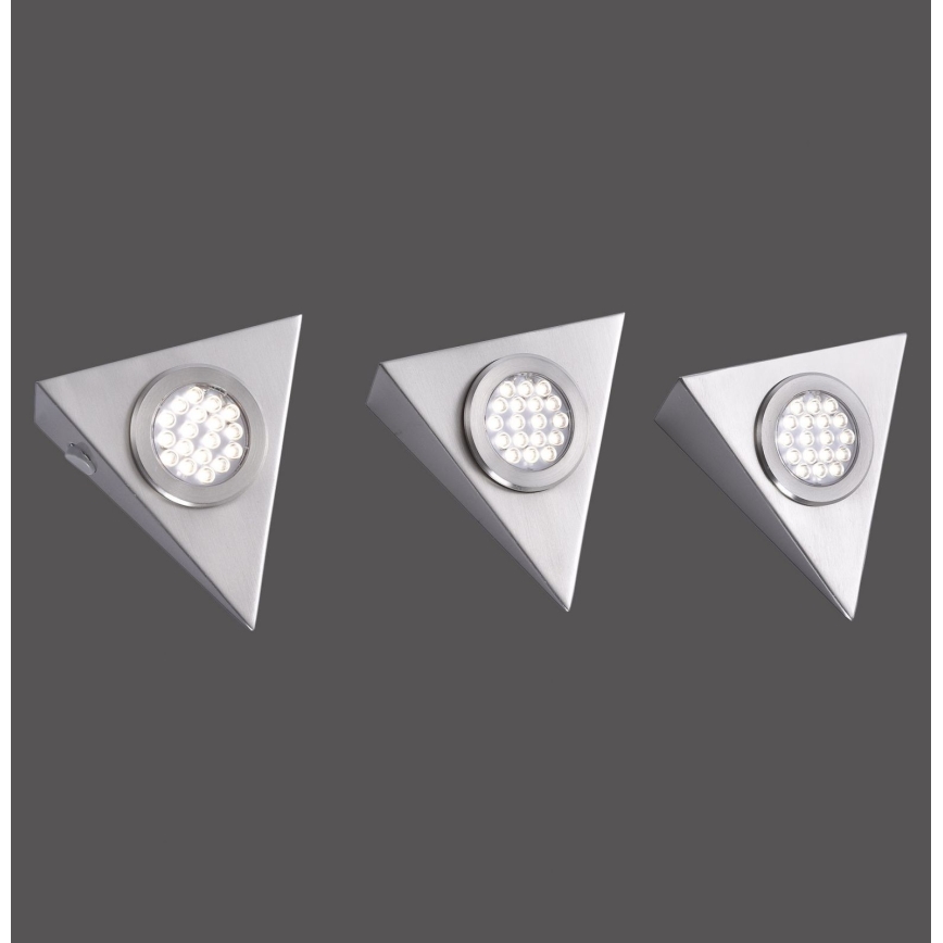 Paul Neuhaus 1119-55-3 - KÉSZLET 3x LED Bútorvilágítás érzékelővel HELENA LED/2,5W/230V
