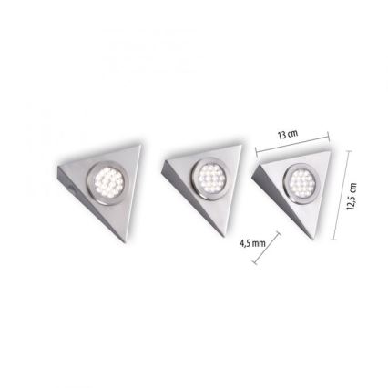 Paul Neuhaus 1119-55-3 - KÉSZLET 3x LED Bútorvilágítás érzékelővel HELENA LED/2,5W/230V