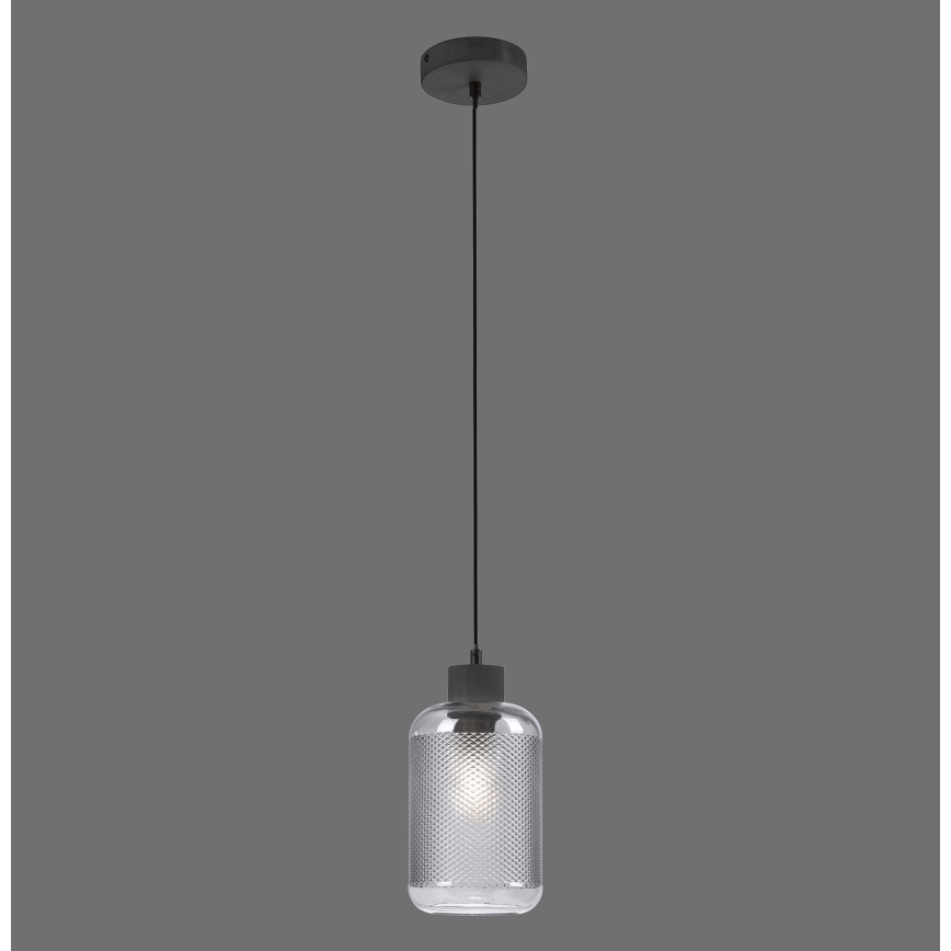 Paul Neuhaus 2006-25 - Csillár zsinóron BOLETUS 1xE27/10W/230V átm. 14 cm szürke