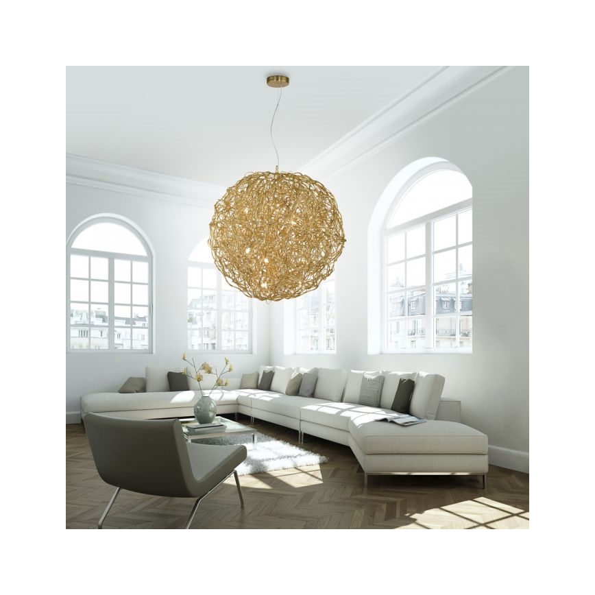 Paul Neuhaus 2019-12 - SAREA kábeles csillár 15xG9/40W/230V arany