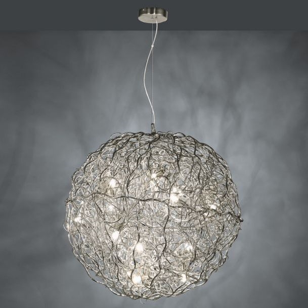 Paul Neuhaus 2019-21 - Kábeles függeszték SAREA 15xG9/40W/230V ezüstszínű