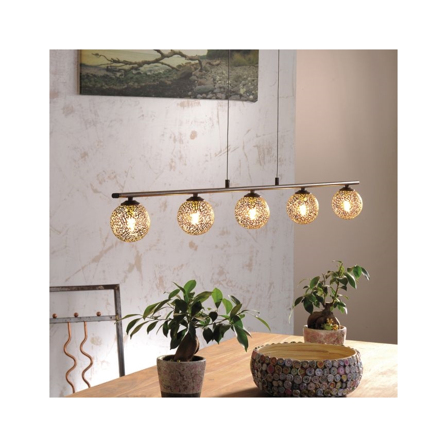 Paul Neuhaus 2040-48 - Csillár zsinóron GRETA 5xG9/40W/230V