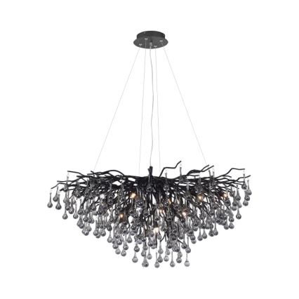Paul Neuhaus 2192-18 - Kábeles csillár ICICLE 10xG9/40W/230V 50x100 cm fekete