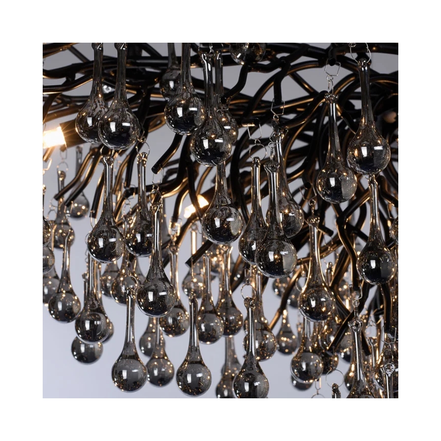 Paul Neuhaus 2192-18 - Kábeles csillár ICICLE 10xG9/40W/230V 50x100 cm fekete