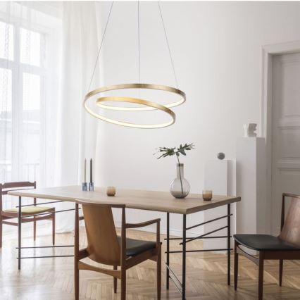 Paul Neuhaus 2472-12 - LED Dimmelhető csillár zsinóron ROMAN LED/30W/230V arany