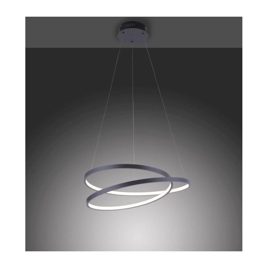 Paul Neuhaus 2472-18 - LED Dimmelhető csillár zsinóron ROMAN LED/30W/230V fekete