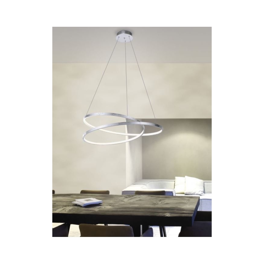 Paul Neuhaus 2474-21 - LED Dimmelhető csillár zsinóron ROMAN LED/40W/230V fényezett króm