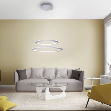 Paul Neuhaus 2491-55 - LED dimmelhető függeszték kábelre ALESSA 2xLED/26W/230V + távirányító