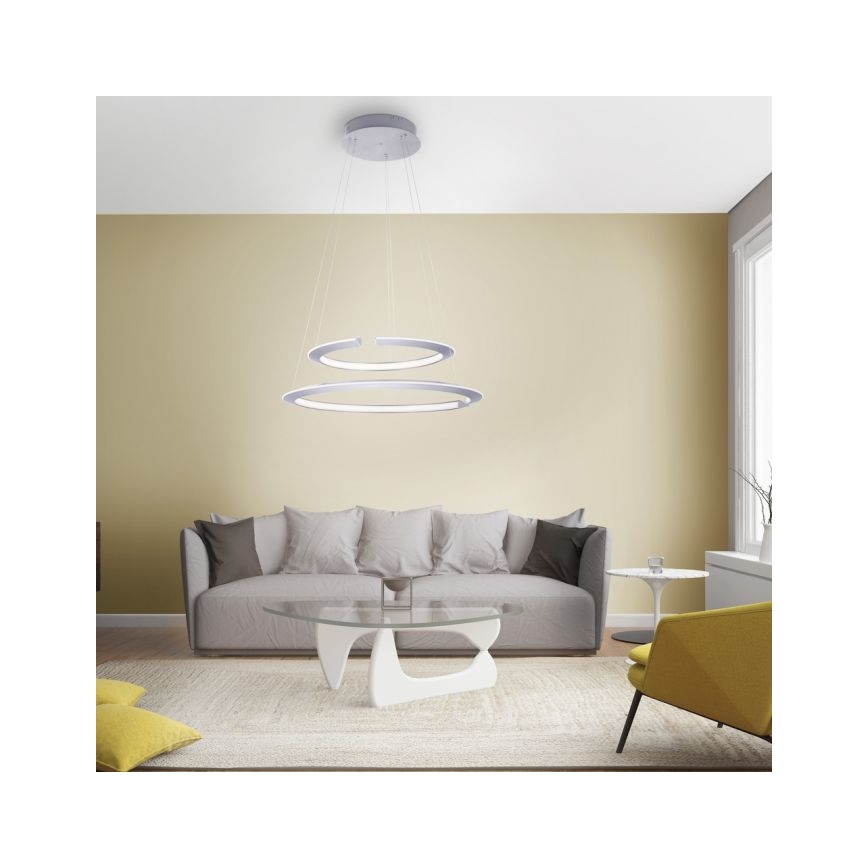 Paul Neuhaus 2491-55 - LED dimmelhető függeszték kábelre ALESSA 2xLED/26W/230V + távirányító