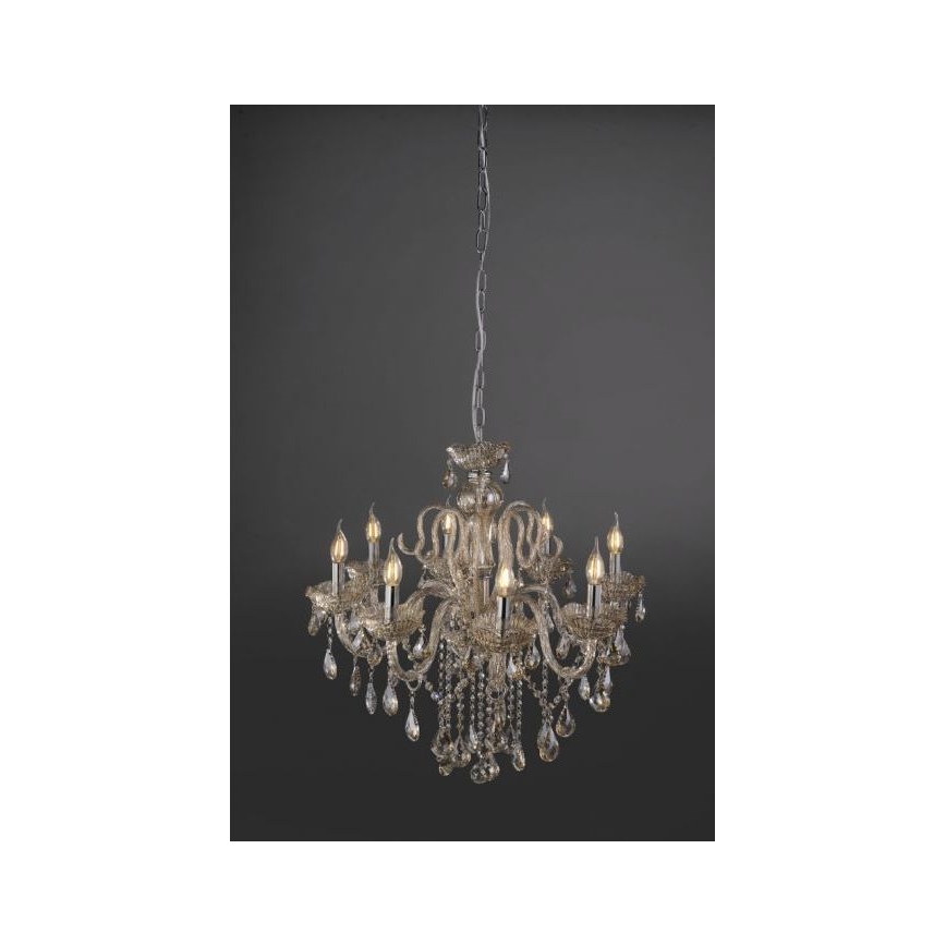 Paul Neuhaus 3081-97 - Kristálycsillár láncon GRACIA 8xE14/40W/230V arany