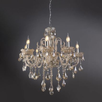 Paul Neuhaus 3081-97 - Kristálycsillár láncon GRACIA 8xE14/40W/230V arany