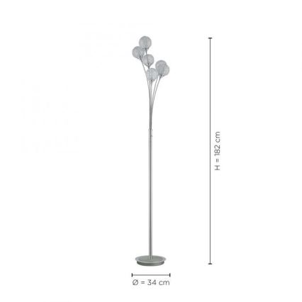 Paul Neuhaus 396-55 - Állólámpa WOMBLE 6xG9/28W/230V