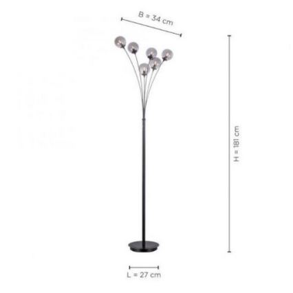 Paul Neuhaus 419-18 - LED Állólámpa WIDOW 6xG9/3W/230V