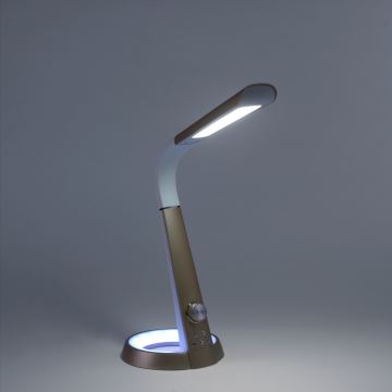 Paul Neuhaus 4591-60 - LED RGB Dimmelhető asztali lámpa BILL LED/5,7W/230V 3000-6500K USB + LED/1,6W sárgaréz