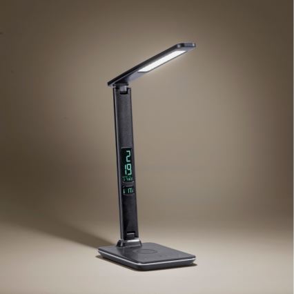 Paul Neuhaus 4595-18 - LED érintőkapcsolós asztali lámpa vezeték nélküli töltéssel ADRIANO LED/5W/230V fekete