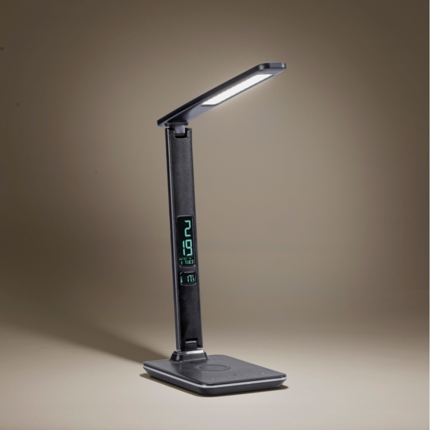 Paul Neuhaus 4595-18 - LED érintőkapcsolós asztali lámpa vezeték nélküli töltéssel ADRIANO LED/5W/230V fekete