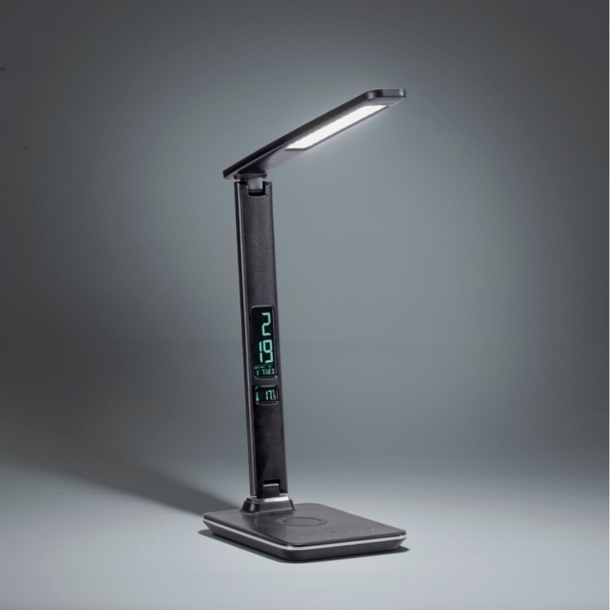 Paul Neuhaus 4595-18 - LED érintőkapcsolós asztali lámpa vezeték nélküli töltéssel ADRIANO LED/5W/230V fekete