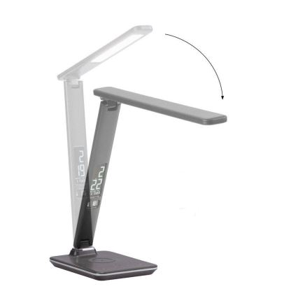 Paul Neuhaus 4595-18 - LED érintőkapcsolós asztali lámpa vezeték nélküli töltéssel ADRIANO LED/5W/230V fekete