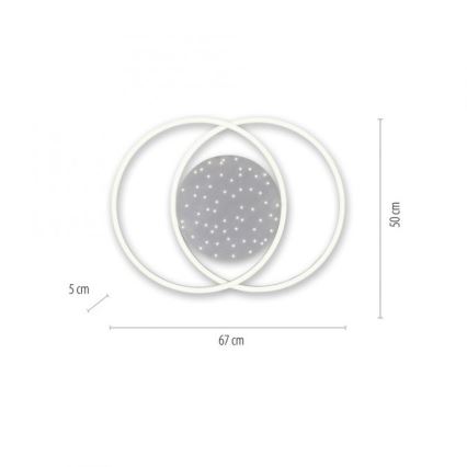 Paul Neuhaus 6025-55 - LED dimmelhető mennyezeti lámpa YUKI LED/48W/230V + távirányító