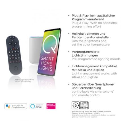 Paul Neuhaus 6071-18 - LED dimmelhető mennyezeti lámpa Q-PIATO LED/35W/230V átm. 51 cm 2700-5000K Wi-Fi + távirányító