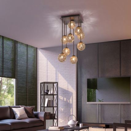 Paul Neuhaus 6238-48 - Csillár rúdon GRETA 9xG9/40W/230V