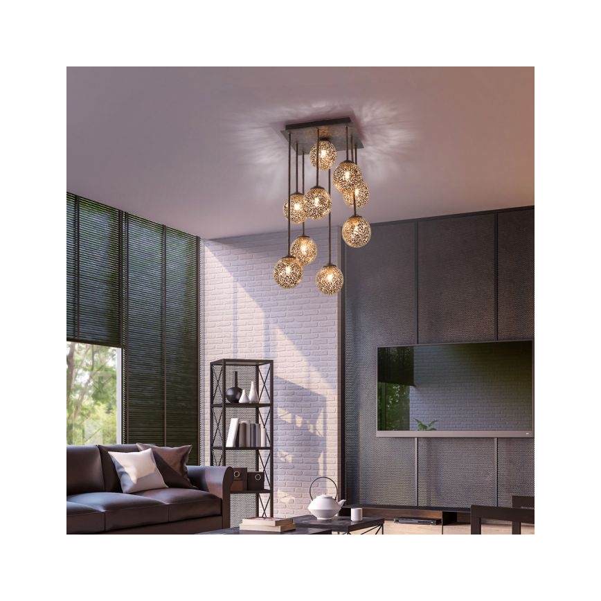 Paul Neuhaus 6238-48 - Csillár rúdon GRETA 9xG9/40W/230V