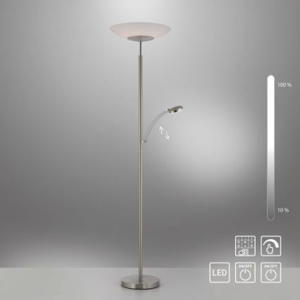 Paul Neuhaus 655-55 - LED Dimmelhető állólámpa ALFRED 1xLED/28W+1xLED/4W/230V fényezett króm