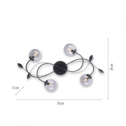 Paul Neuhaus 6724-18 - LED Felületre szerelhető csillár WIDOW 4xG9/3W/230V