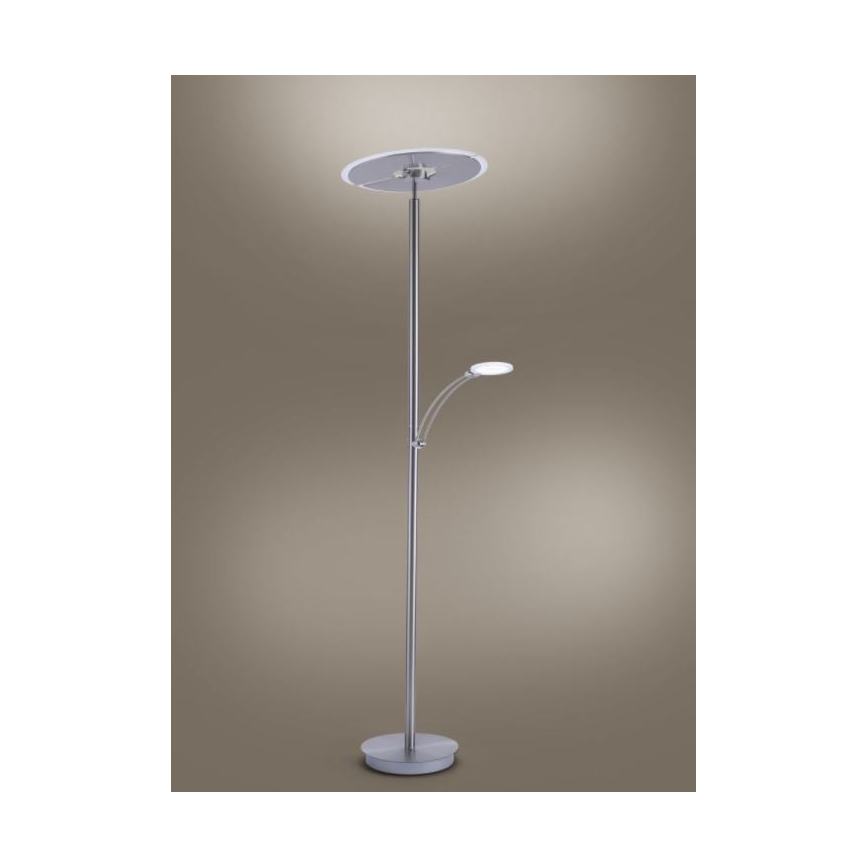 Paul Neuhaus 673-55 - fényerőszabályozható LED állólámpa ARTUR 2xLED/21W/230V+LED/6W fényes króm