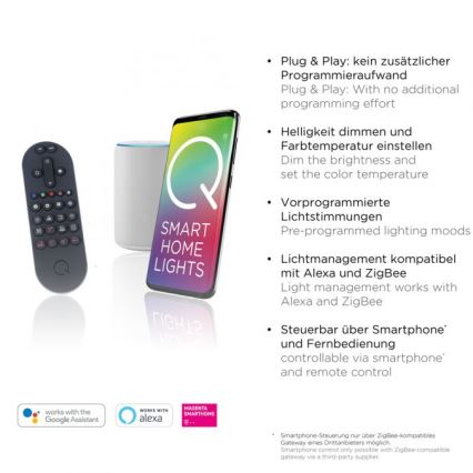 Paul Neuhaus 8007-70 - LED dimmelhető mennyezeti lámpa Q-PIATO LED/35W/230V 2700-5000K Wi-Fi + távirányító