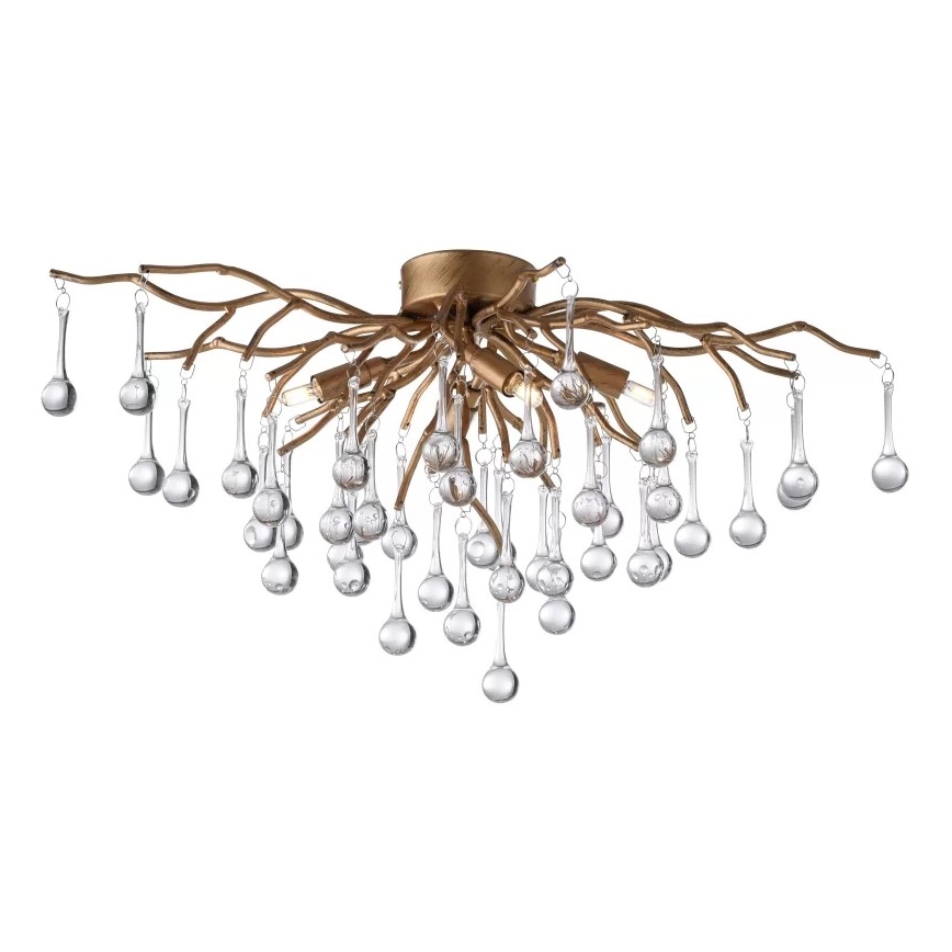 Paul Neuhaus 8090-11 - Felületre szerelhető csillár  ICICLE 4xG9/40W/230V 30x60 cm réz