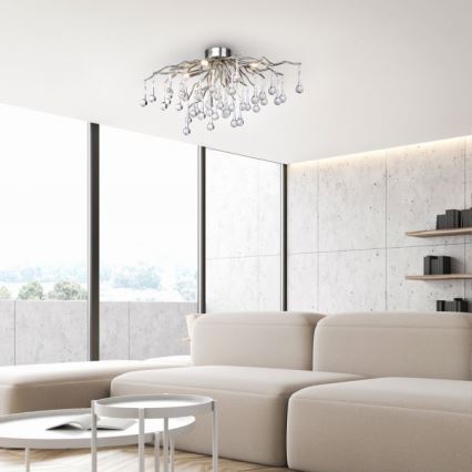 Paul Neuhaus 8090-55 - Felületre szerelhető csillár  ICICLE 4xG9/40W/230V 30x60 cm fényezett króm