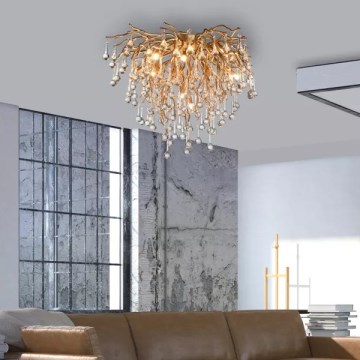 Paul Neuhaus 8091-11 - Felületre szerelhető csillár  ICICLE 9xG9/40W/230V átm. 50 cm réz