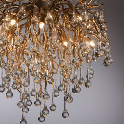 Paul Neuhaus 8091-11 - Felületre szerelhető csillár  ICICLE 9xG9/40W/230V átm. 50 cm réz