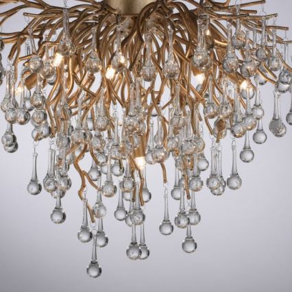 Paul Neuhaus 8091-11 - Felületre szerelhető csillár  ICICLE 9xG9/40W/230V átm. 50 cm réz