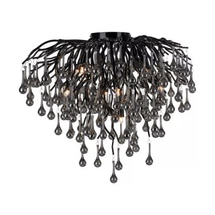 Paul Neuhaus 8091-18 - ICICLE felületre szerelhető csillár, 9xG9/40W/230V, átm. 50 cm, fekete