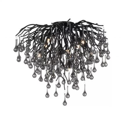 Paul Neuhaus 8091-18 - ICICLE felületre szerelhető csillár, 9xG9/40W/230V, átm. 50 cm, fekete