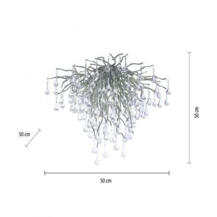 Paul Neuhaus 8091-55 - Felületre szerelhető csillár  ICICLE 9xG9/40W/230V átm. 50 cm fényezett króm
