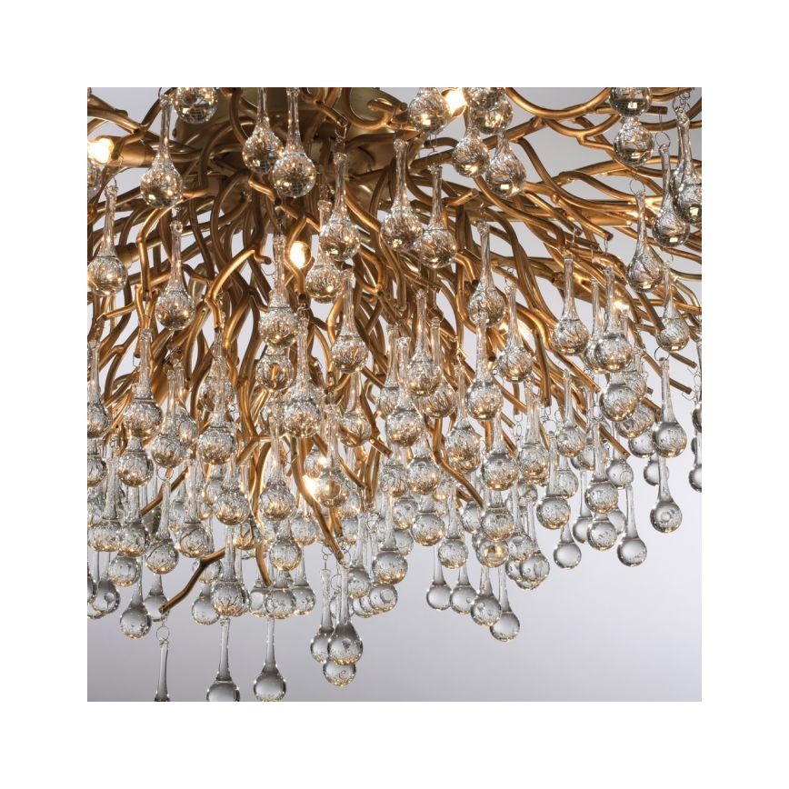 Paul Neuhaus 8092-11 - Felületre szerelhető csillár  ICICLE 14xG9/40W/230V átm. 100 cm réz