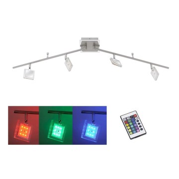 Paul Neuhaus 8644-17 - LED RGB Spotlámpa DAAN 4xLED/3,7W/230V + távirányító