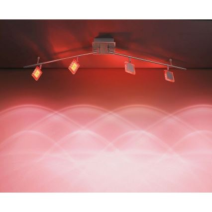 Paul Neuhaus 8644-17 - LED RGB Spotlámpa DAAN 4xLED/3,7W/230V + távirányító