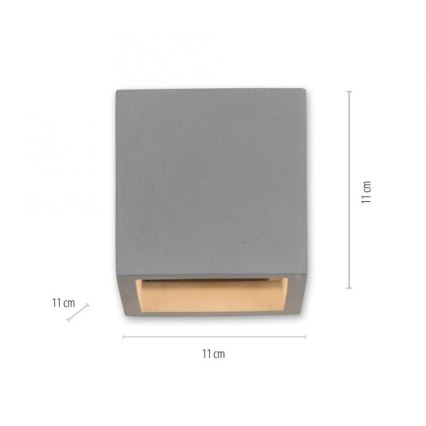 Paul Neuhaus 9069-22 - Fali lámpa ETON 1xG9/25W/230V beton